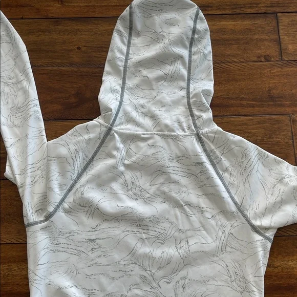 Patagonia Sunshade Pullover Hoody long sleeve size Small green white - Picture 8 of 14